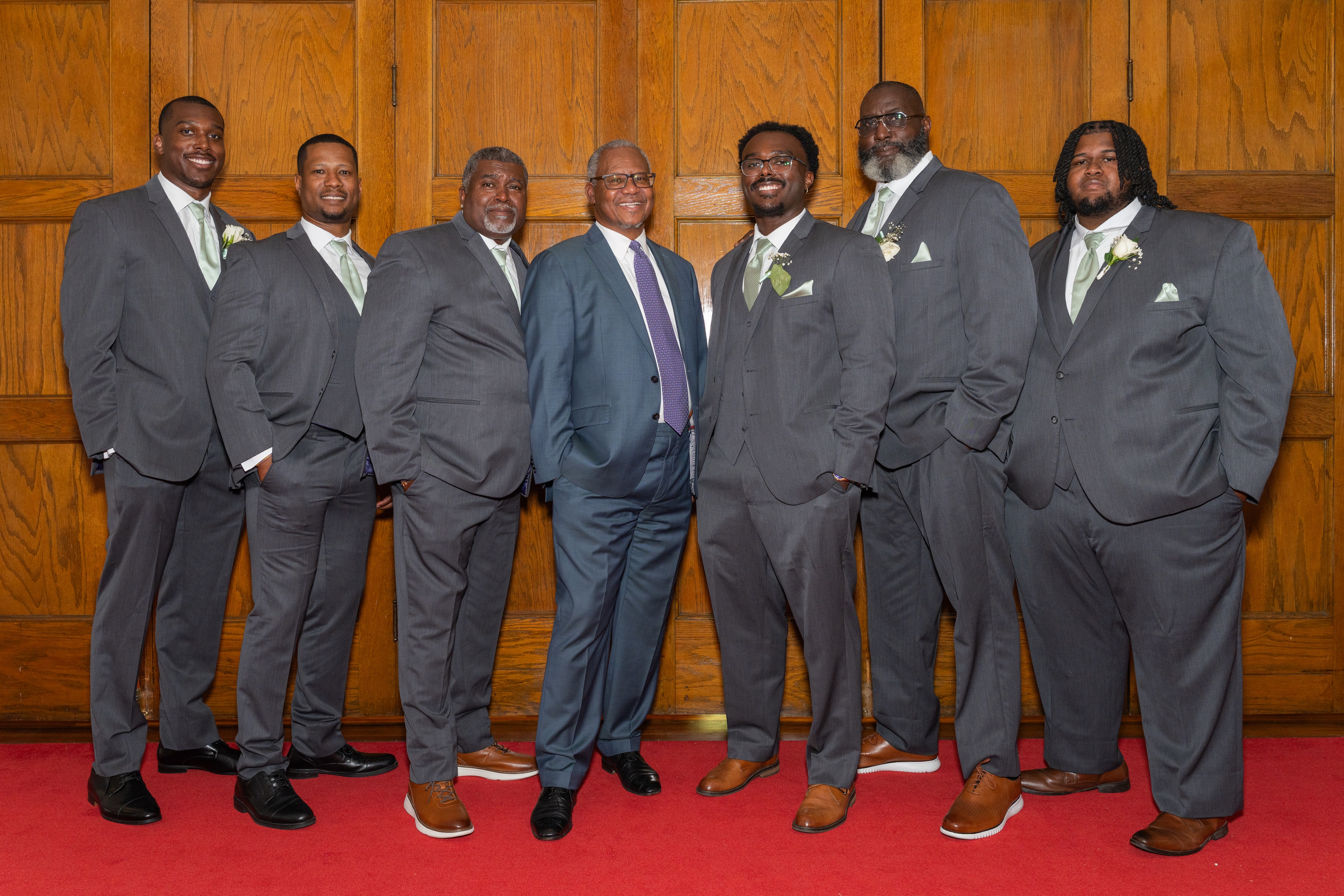 Full groomsmen formal group portrait